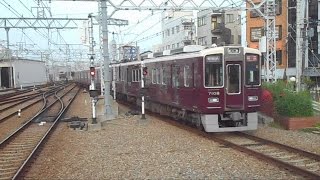 2016.04.25 阪急 7000系 7008F 特急 新開地 行き 到着 西宮北口駅 阪急電鉄 阪急電車