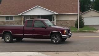 1996 gmc 454 7.4 long tube headers (hookers),no cats, 2 40s (flow-master) mufflers, 3 inch true dual