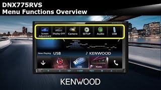 KENWOOD DNX775RVS Menu Functions Overview