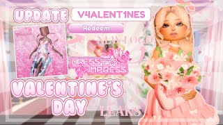 DRESS TO IMPRESS VALENTINES DAY UPDATE LEAKS *NEW CODES \u0026 DATES CONFIRMED!*