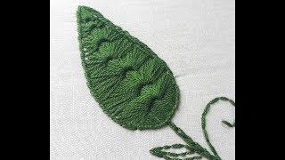 Leaf design tutorial | Hand Embroidery Leaf Design