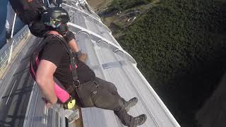 BASE jump millau bridge (raw footage)