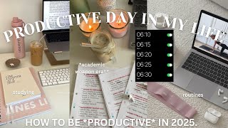 PRODUCTIVE DAY IN MY LIFE | how to be *PRODUCTIVE* in 2025🎧🍵🎀