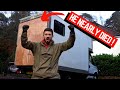 The UNSAFE way to remove your roller door  (Ep. 10) - LUTON BOX VAN CONVERSION - VANLIFE UK