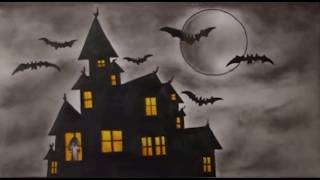 Scary Halloween Drawings - How To Draw a Haunted House Step by Step || Halloween Drawings
