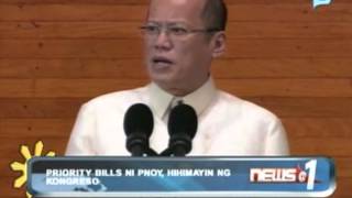 News@1: Priority bills ni PNoy, hihimayin ng kongreso