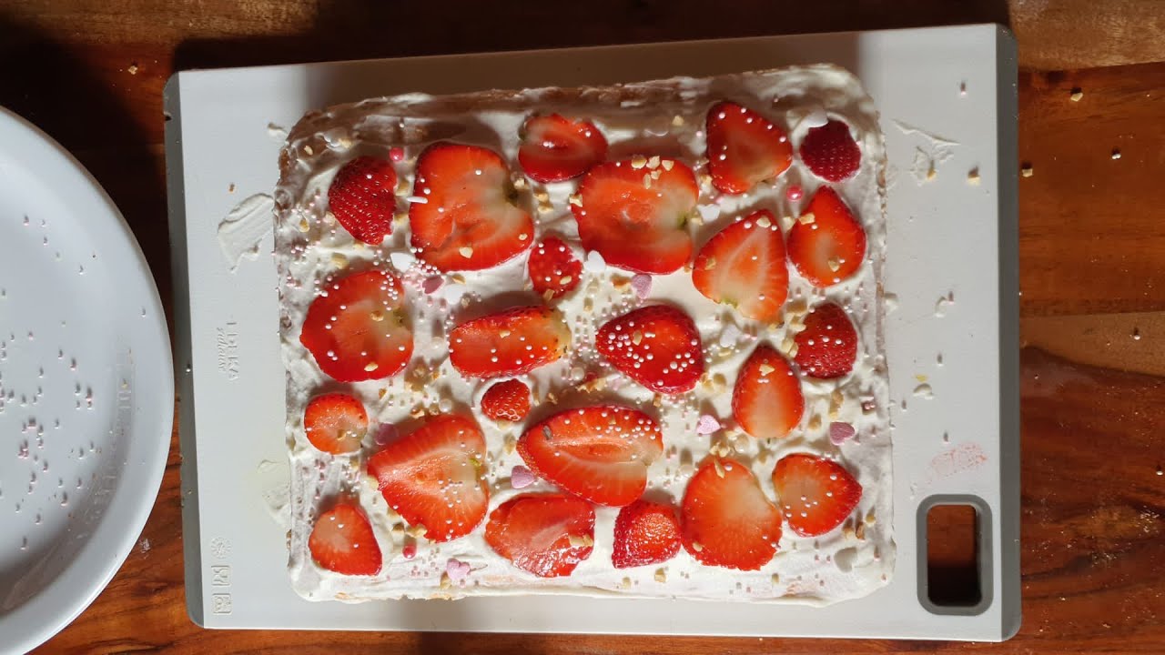 Strawberry Cake Making Method Full Recipe Youtube