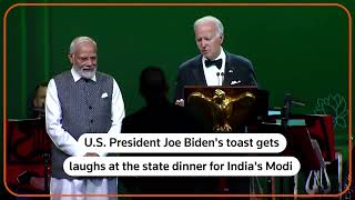 Biden's toast gets laughs at state dinner for Modi