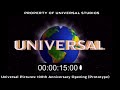 Universal Pictures: 100th Anniversary Prototype Logo (Late 2011/Early 2012/FOUND/RARE)