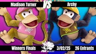 RVA Smash 166 | Madison Turner (Diddy Kong/Mii Gunner) vs Archy (Sheik/Diddy Kong) | WINNERS FINALS