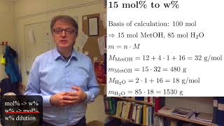 mol%, weight% and dilution