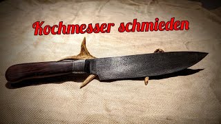 Forging my very first damascus kitchen knive | harder than I thought | Subtitled