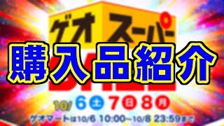 購入品紹介 - GEOスーパーセール 2018年10月6日-10月8日