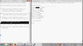 1.5 Literal character string and duplicate rows