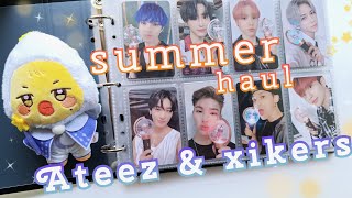 🍋 Summer k-pop haul: Ateez & xikers 🍋 распаковка к-поп писем + реорганизация биндера