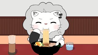 【手描き】「ララーメン」【獅白ぼたん／ちちろぼたん】【ホロライブ手描き】