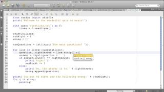 A Simple Python Quiz Program, Part 3