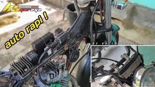 Membuat dudukan kelistrikan + cover spidometer ktm untuk motor cb