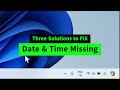 Date and Time Missing from the Taskbar in Windows 10/11 | Time and Date not Showing on Taskbar | FIX