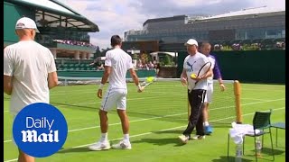 Boris Becker oversees Novak Djokovic's Wimbledon preperations - Daily Mail