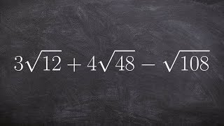 Simplifying radical expressions and then combining them