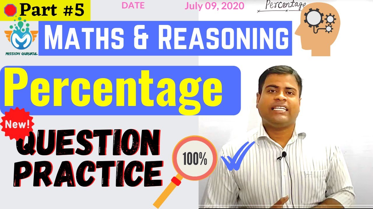 Percentage | Maths And Reasoning | Questions Based On Percentages ...