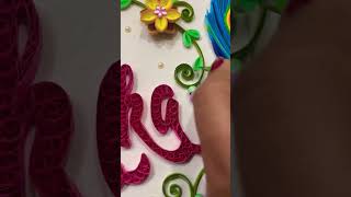 Quilling Name Frame | Quilling Art Typography #name #sign #typography #artwork