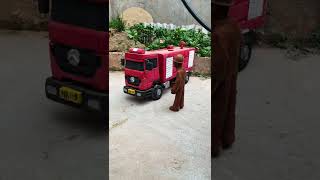 Fire clay truck, Fire police station, Clay Fire truck driving, Norin Toy 115, #Short