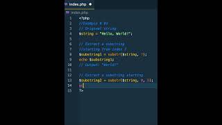 🔍 How to use substr() Function in PHP! 🔎