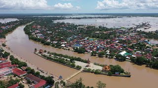 ទិដ្ឋភាពទឹកលិចក្រុងពោធិ៍សាត់ និងសកម្មភាពអាជ្ញាធរចុះជួយប្រជាពលរដ្ឋ