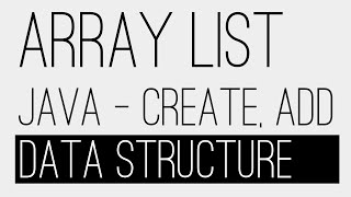 Array list - Java 구현 1 - create, add - Data Structure