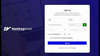 How to Register on Hashtagsteel?