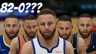 Can A Team Of Only Steph Curry's Go UNDEFEATED? NBA 2K22 82-0 Challenge