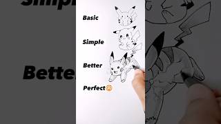 How to Draw Pikachu | Pokemon perfectly?! 😳 #shorts #anime #drawing #pokemon
