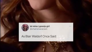Blair Waldorf #gossipgirl #blairwaldorf #chuckbass #chair #xoxo #gg #chuckandblair #xoxogossipgirl
