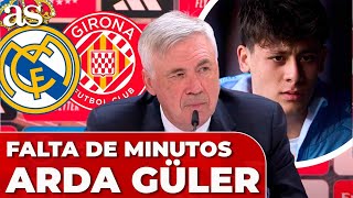 La CONTUNDENTE RESPUESTA de ANCELOTTI al ser preguntado por la FALTA de MINUTOS de ARDA GÜLER