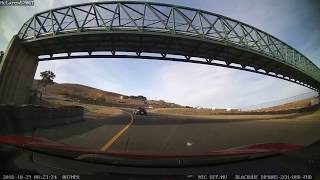 BMW Z4 Loses It In Front Of My McLaren On Turn 2 @ Sears Point