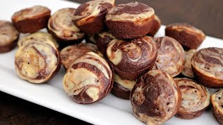 Skinny Cheesecake Swirl Brownie Muffins