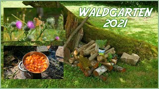 Waldgarten 2021 ** Rasenmähen - Zaun reparieren - Bohnenpfanne usw.