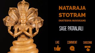 Lord Shiva - Nataraja Stotram/Natesha Navakam - Sage Patanjali With Lyrics and Meaning