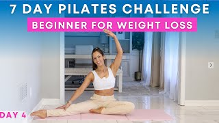 7 Day Beginner Pilates Challenge for Weight Loss | DAY 4 | Stretch \u0026 Flexibility