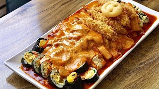 混合奶酪辣米糕（tteokbokki）-韩国街头小吃