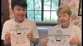 How to draw Buzz Lightyear - Art for kids with Mrs. Dickerson