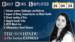 The Hindu & The Indian Express Analysis | 26 April, 2024 | Daily Current Affairs | DNS | UPSC CSE