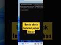How to Check Installed python library #ytshorts  #trending #python #shortsfeed #shorts #viralvideo
