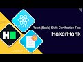Hackerrank React Certification Solutions [Hackerrank Certifications Solutions]