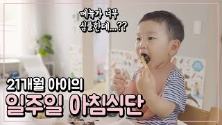 심플하게(?) 차린 일주일 아침메뉴 | 현실 유아식 [달콜부부]