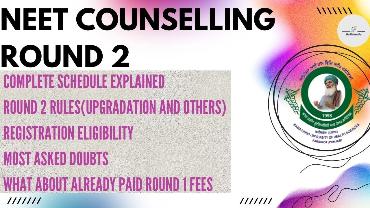 Punjab Neet Counselling Round 2|schedule,ugradation And Other Rules ...