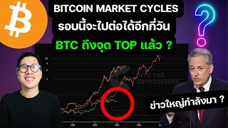 กราฟ BITCOIN จุดสำคัญ Market Cycles รอบนี้จะไปต่อได้อีกกี่วัน / ข่าวดีกำลังมา!!