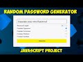 Random password generator in Html , CSS, Javascript with Source Code